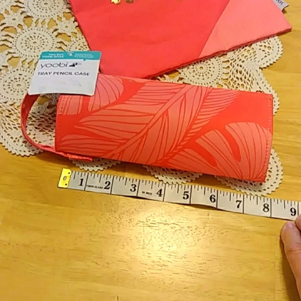 Yoobi bags, orange, for cosmetics, toiletries or whatever you want